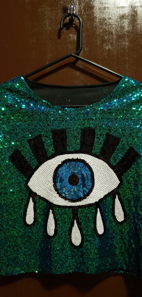 Sequin Boxy Top